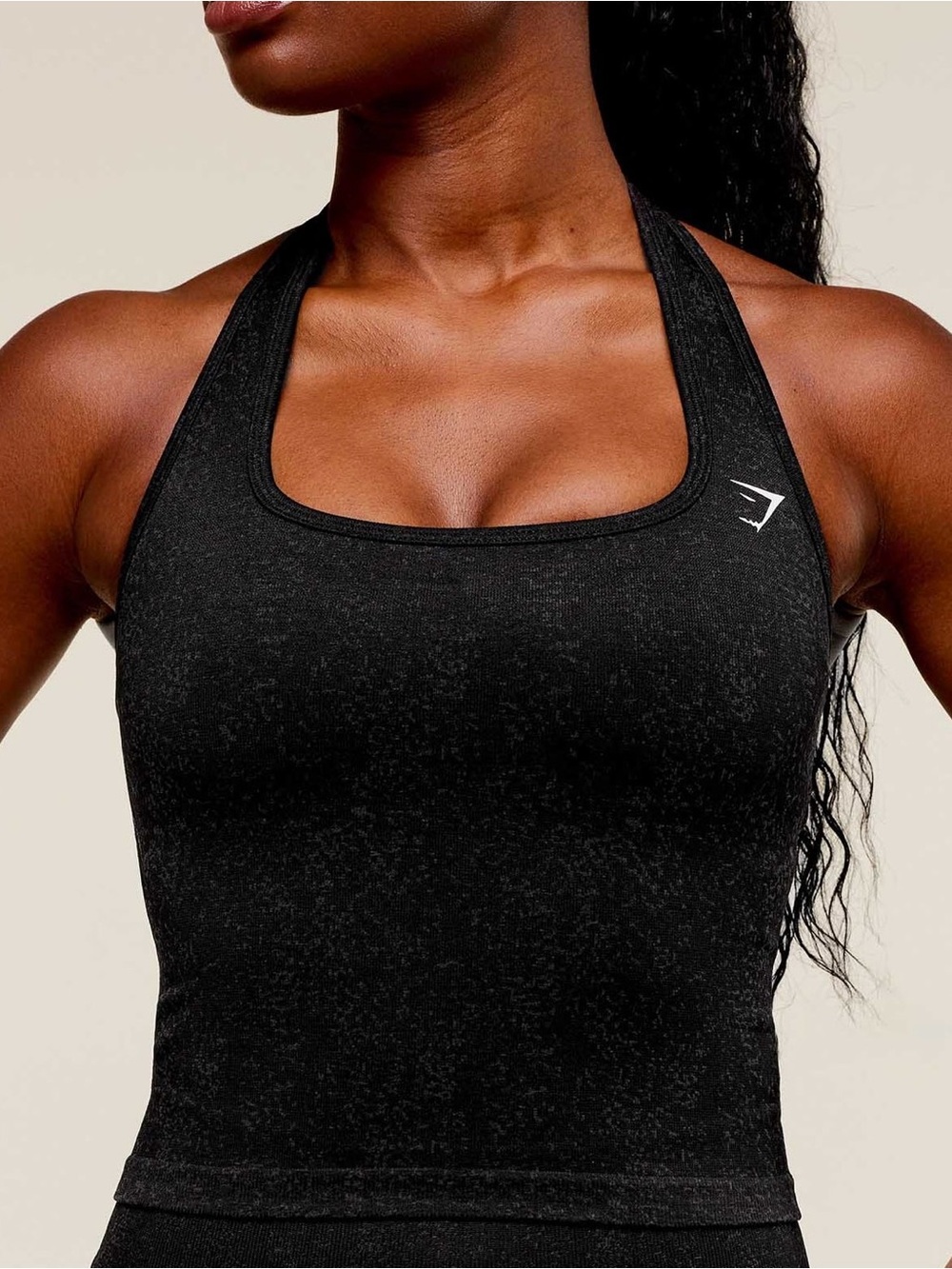 Gymshark Black adapt fleck tank with shelf